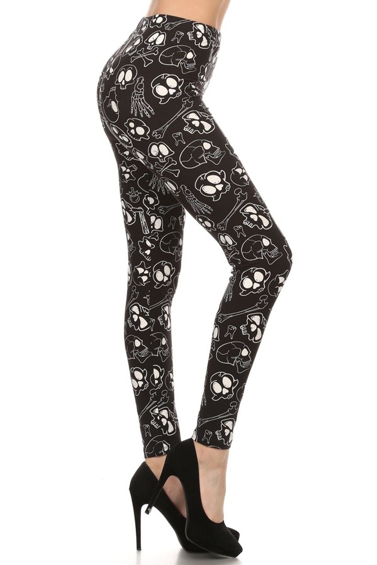 SKELETON Leggings Bottoms Womenswear Soft Elastic Bottoms Comfortable