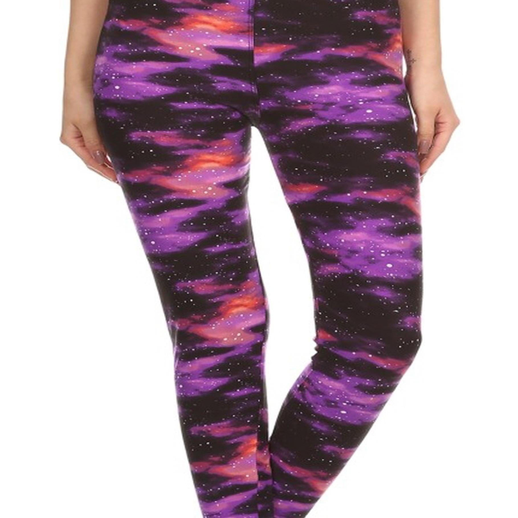 Women's Purple Galaxy Print Leggings