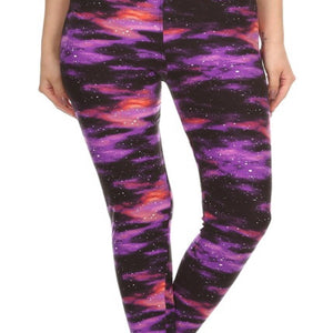 Women's Purple Galaxy Print Leggings