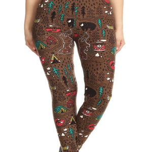 Camping Brown Leggings
