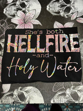 Load image into Gallery viewer, Shes both hellfire and holy water  - Color Shifting Holographic Print
