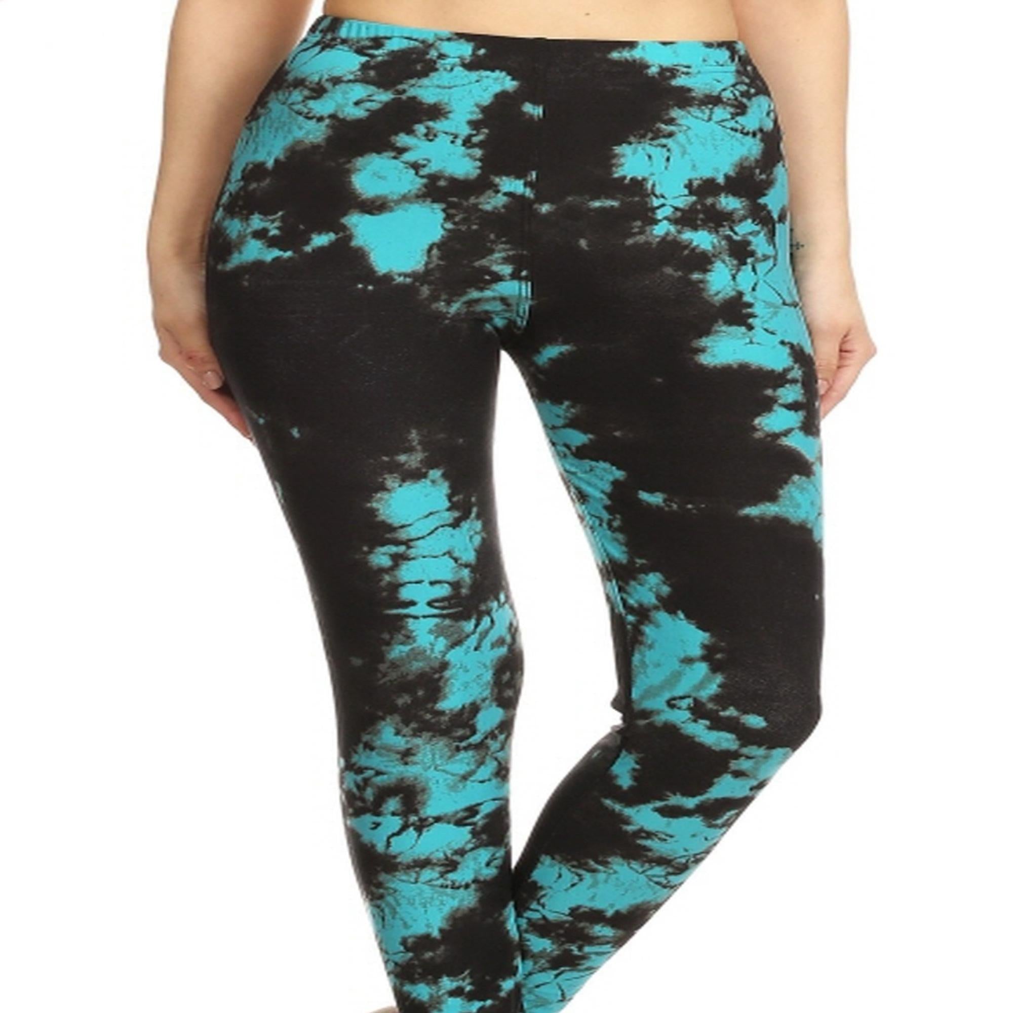 Gothic Teal Tie Dye Leggings