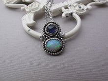 Load image into Gallery viewer, Sterling Silver Necklace, Opal and Iolite Gemstone Necklace - A3
