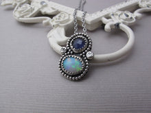 Load image into Gallery viewer, Sterling Silver Necklace, Opal and Iolite Gemstone Necklace - A3
