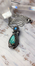 Load image into Gallery viewer, Sterling Silver Necklace, Turquoise Gemstone with bee A-4
