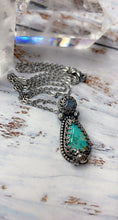 Load image into Gallery viewer, Sterling Silver Necklace, Turquoise Gemstone with bee A-4
