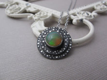 Load image into Gallery viewer, DOUBLE LAYER STERLING OPAL NECKLACE - A2
